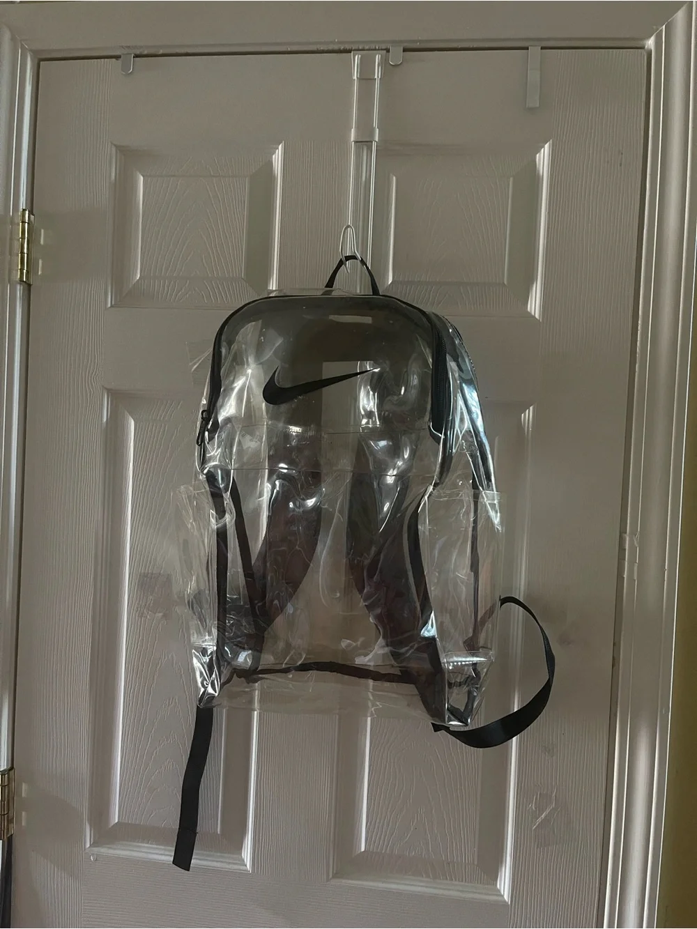 Nike Brasilia training transparent PVC Backpack with Black Trim and Logo